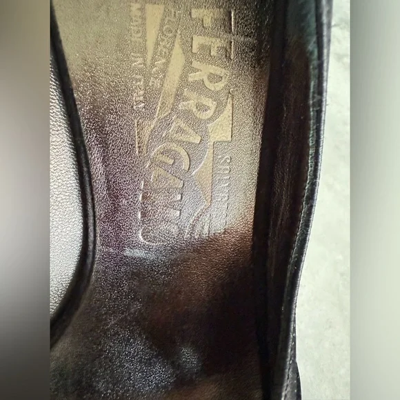 Salvatore Ferragamo Black Satin Pleated Peep-Toe Heels • 9 • NEW - Picture 11 of 11